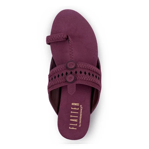 Rich Maroon Sandals with straps 1213, Luxury and Elegant style.